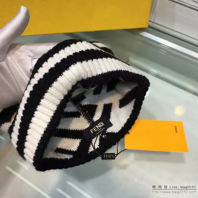 FENDI芬迪 原單 官網最新羊毛針織帽子圍巾套裝 男女同款 LLWJ6216